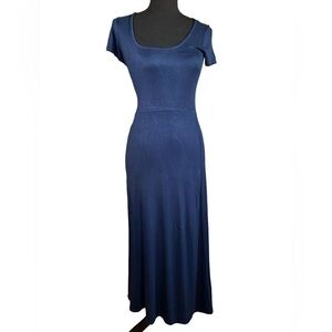 Nasty Girl Collection Navy Blue Side Slit Midi Dress | Size 4